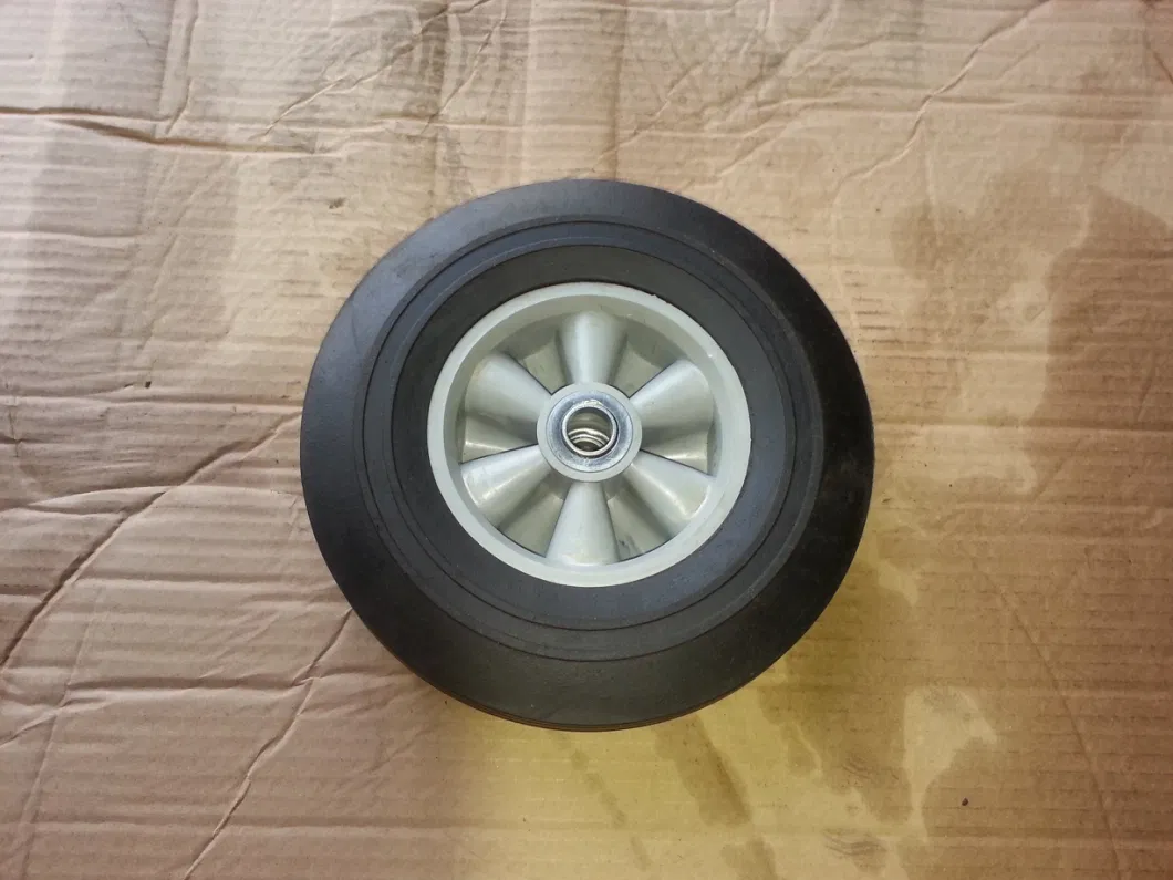 Popular Product High Quality High Load Capacity Plastic Rim Solid Rubber Wheel (10X2&prime;)