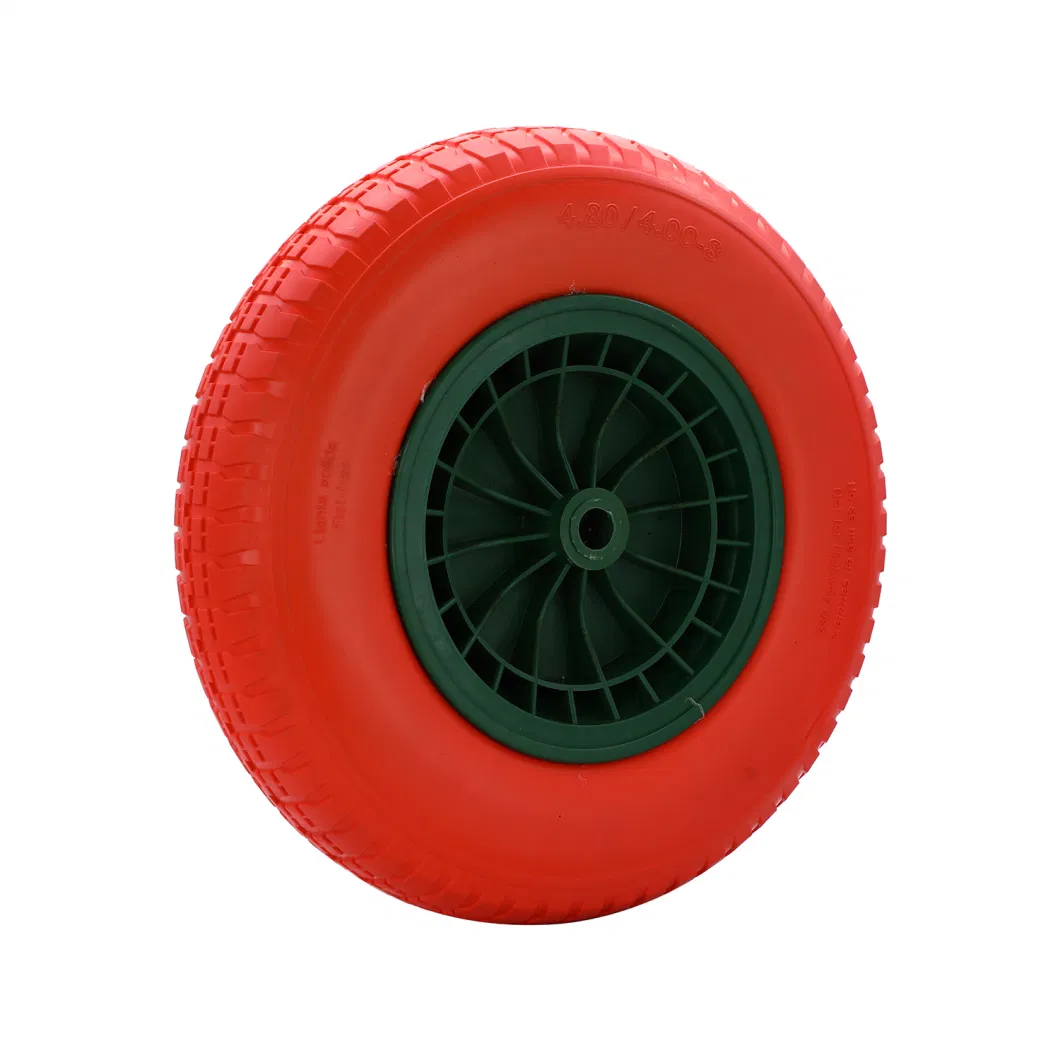 Colour PU Wheel with Steel /Plastic Rim PU Foam Tyre (4.00-8)
