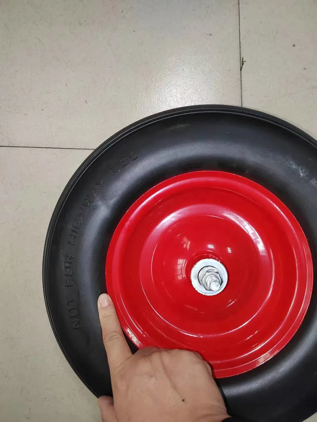 4.00-8 Wheelbarrow Tyre Solid Wheel PU Wheel Flat Free Tire