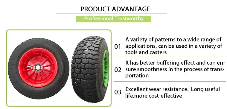 16X6.50-8 Pneumatic Rubber Tire Inflatable Wheel for Beach Wagon Sand Cart