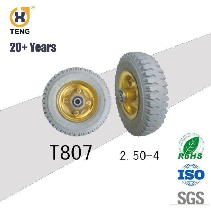 2.50-4 Flat Free PU Filled Wheel for Trolley