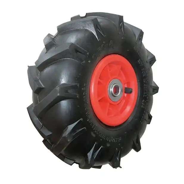 Solid Rubber Wheel Aluminum Trolley Wheels Heavy Duty 10 Inch 3.50-4 Pneumatic Tire Caster and Wheel