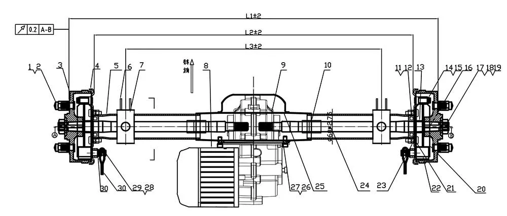 Factory Electric Tricycle 1000W 1200W 1500wdifferential with Motor Gear Box Rear Tansaxle Kits