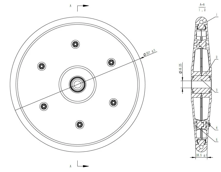 2 Years Warranty John Deere 1&quot; (310 X 26) Press Wheel