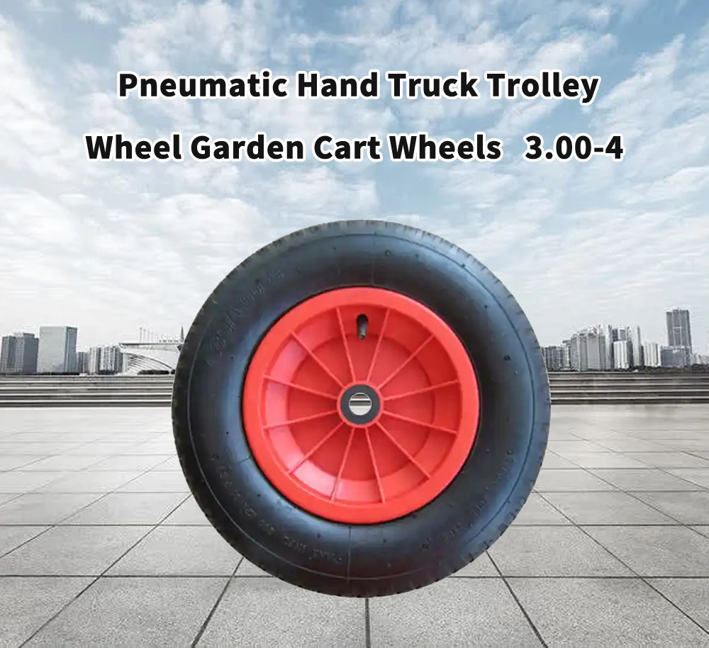 150kg Load Capacity 8 Inch 10 Inch 4.10/3.50-4 Pneumatic Inflatable Rubber Wheel 3.00-4 Hand Trolley Wheel