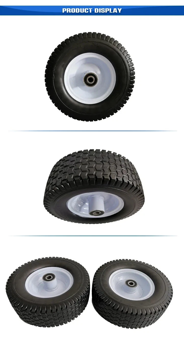 Rim Trolley Wheel PU Foam Wheelchair Polyurethane Wheel 3.00-4 Polyurethane PU Foam Wheel for Beach Trolley