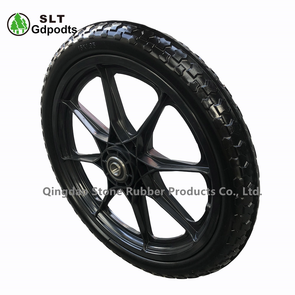 16&prime; Bicycle Trailer Wheels Flat Free Spoke Wheels for Tool Cart 16X2.125