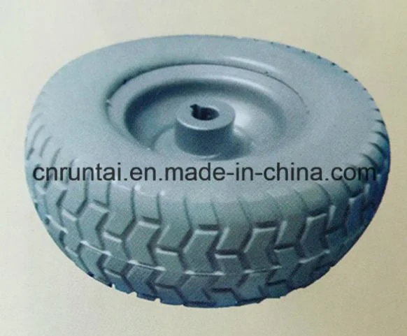 9 Inch 9&quot;X3.4&quot; Flat Free Rubber PU Foam Wheel