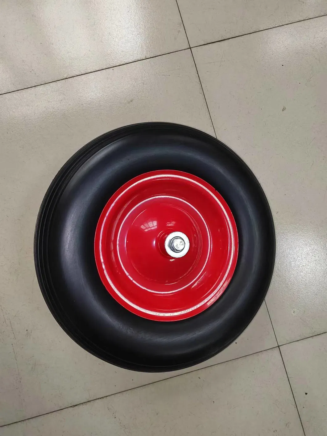 4.00-8 Wheelbarrow Tyre Solid Wheel PU Wheel Flat Free Tire