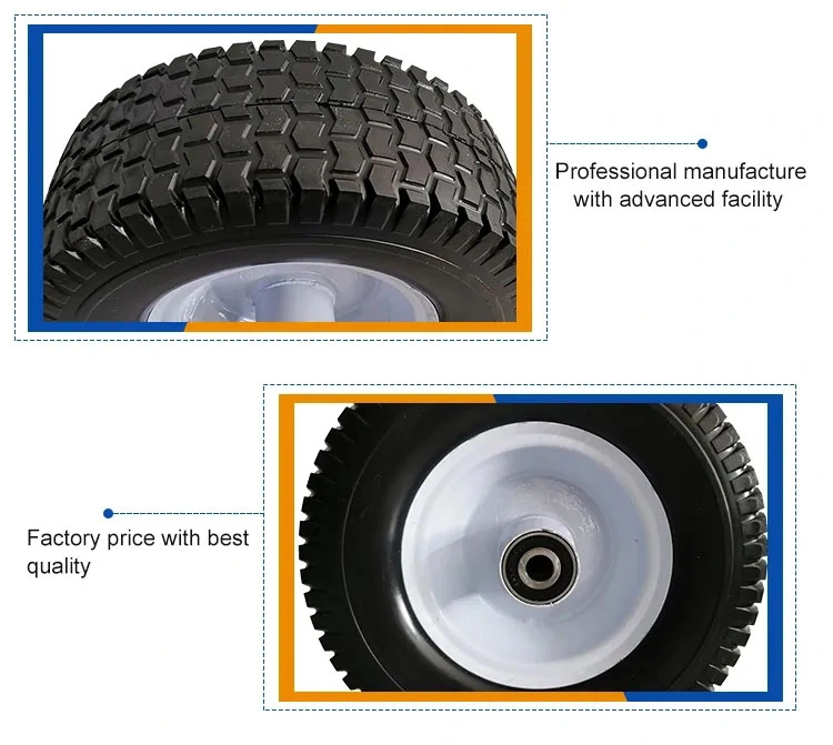 Made in China 260X85mm 10 Inch Puncture Proof Flat Free 3.00-4 PU Foam Wheel