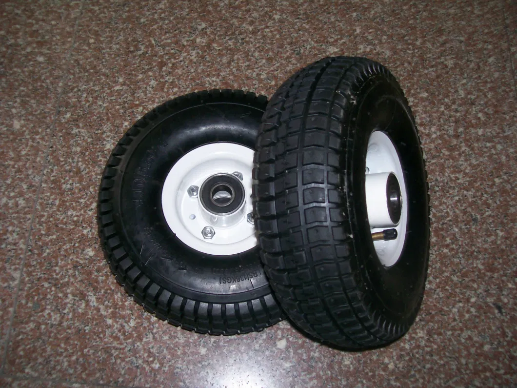 Good Quality Metal Rim Inflatable Low Price Pneumatic Rubber Wheel for Wheelbarrow (3.00-4)