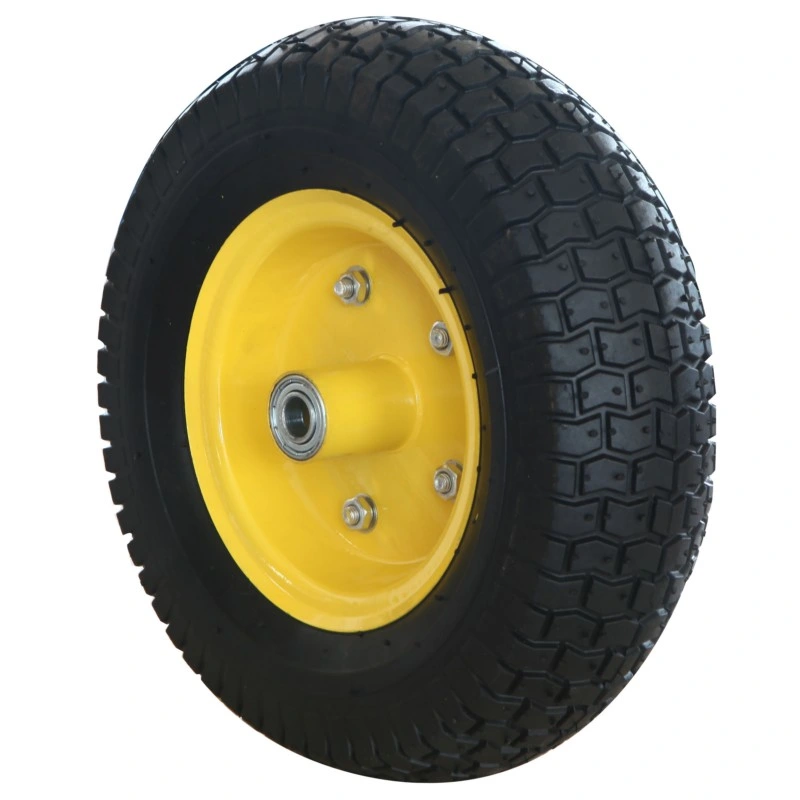 Solid Rubber Wheel Aluminum Trolley Wheels Heavy Duty 10 Inch 3.50-4 Pneumatic Tire Caster and Wheel