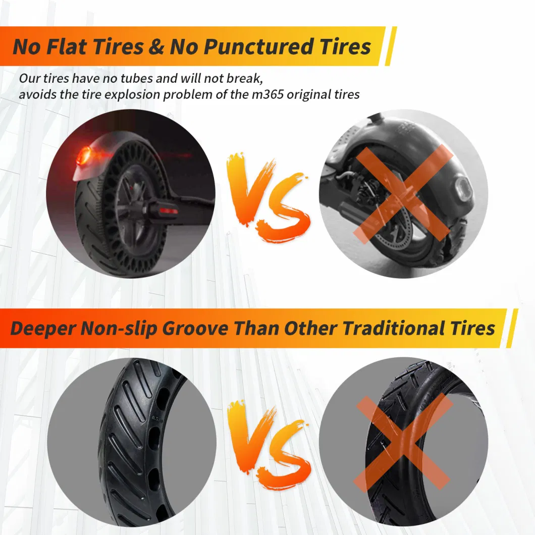 10%off Electric Scooter/Motorcycle Tyres New Flat-Free Rubber Tire for Xiaomi Mijia M365/M365PRO