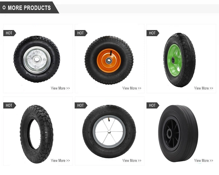 3.00-8 Foam Wheel Barrow Wheels with Plastic Spoke Rim for Wheelbarrow, Hand Trolley PU Tubeless Foam Wheel