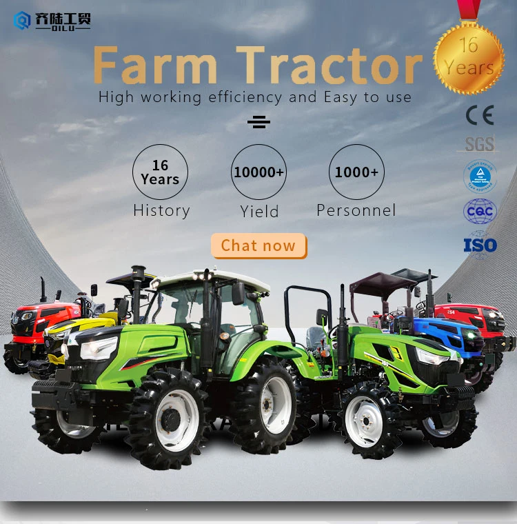 Small Agricultural Chinese Wheel Tractor Game Tyres Compact Farm Tractors Agricultural Machinery Mini 4X4 Garden Tractor Trailer