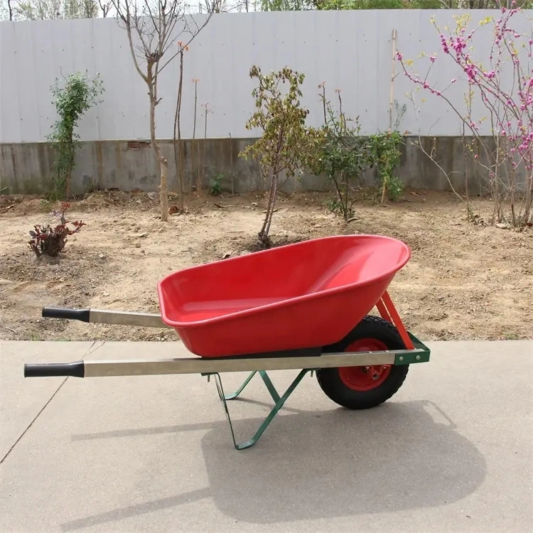 100L Extra Heavy Duty Builders Wheelbarrow Wide Pump up Tyre Steel Wheel Barrow