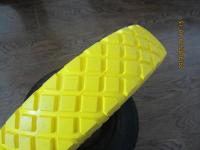  Espuma de planos sólidos de la rueda de carretilla de mano de la rueda de carro de compras 400-8 Tubeless PU