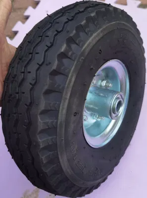  Neumático de caucho de 10&quot; Ruedas neumáticas para camión de mano Camilla Carro Carro de la utilidad de jardín carretilla