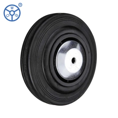  80mm de alta carga de la rueda de caucho negro de la rueda de carretilla