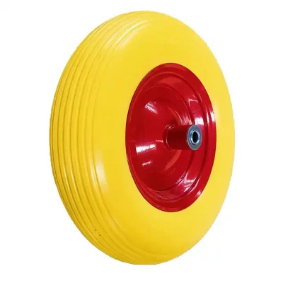  Alta calidad 16 pulgadas 4,80/4.00-8 4.00-8 poliuretano libre plano PU Ruedas con relleno de espuma para Wheelbarrow