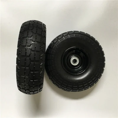  Rueda de tracción extra ancha 6.50-8 sólida sin aire 16 Pulgadas 6,50 X 8 espuma sólida PU rueda de la barra