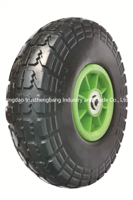  PU 4,10/3.50-4 neumático 4&prime;&prime; rueda a prueba de pinchazos sólido Wheelbarrow Cart Neumático