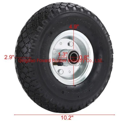  260X85mm rueda de carro neumático inflable de caucho de barra de ruedas