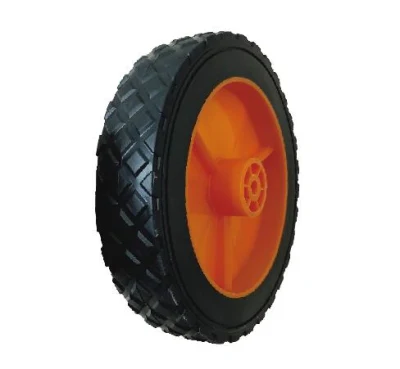  Rueda de plástico de 7 pulgadas para carros de mano, cortacéspedes, carros de la utilidad de la rueda Universal