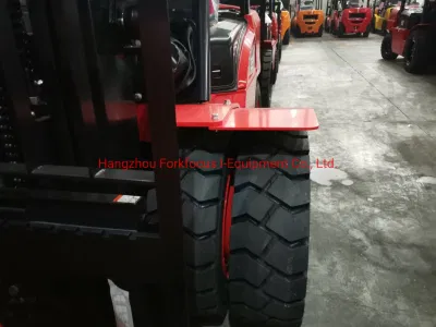 Carretilla elevadora Diesel de 4 Ton Forkfocus Carretilla con motor Yanmar trabajo para la fábrica de bloque de la carretilla elevadora servicio en la industria química y la energía