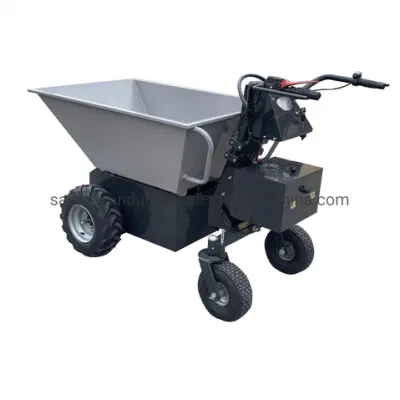  Alta calidad 750W Motor eléctrico Potencia Wheelbarrow para la construcción y. Uso de jardín Barrow de ruedas de servicio pesado
