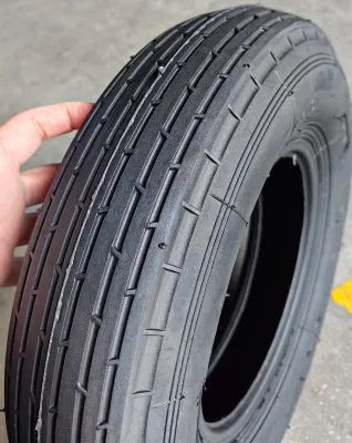  Alta calidad 4.00-8 16 pulgadas Rib patrón caucho Wheelbarrow neumático Rueda de rueda de rueda de ruedas