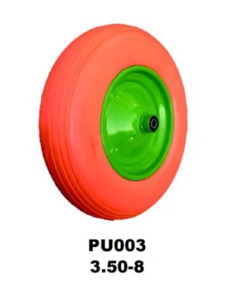 Rueda amarilla de calidad estable PU006 para Wheelbarrow (Mercado de Sudáfrica / Rusia)