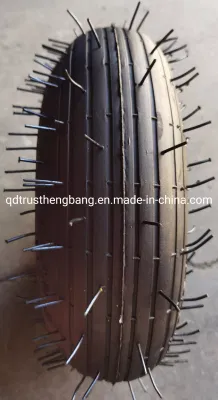  8/10 pulgadas de alta calidad de goma de neumático de rueda la rueda de carro