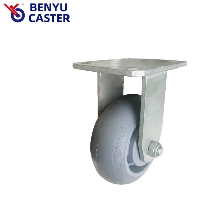  Durable gris Heavy Duty TPR ruedas industriales ruedas planas silenciosa Barrow Ruedas