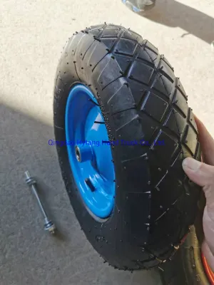  4.00-8 llanta metálica de rueda de caucho 6001zz cojinete de bolas con 12mm Eje