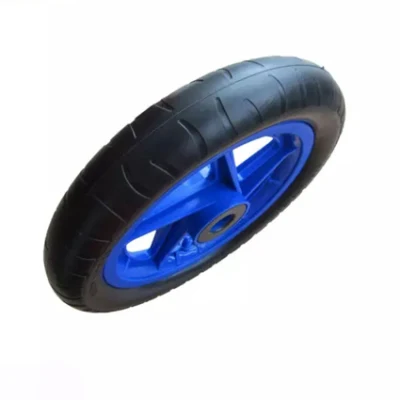 La absorción de 10 pulgadas de espuma de poliuretano ruedas de madera maciza de equilibrio de la rueda de bicicletas para niños