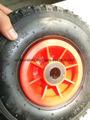  Aro de plástico de tranvía de mano rueda neumática 350-4
