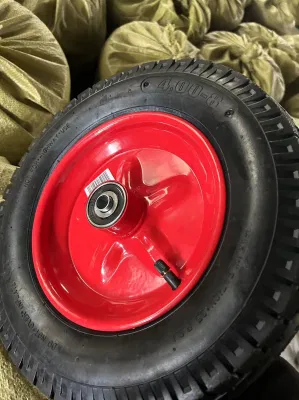 16 pulgadas de 4.00-8 Carretilla de ruedas neumáticas ruedas de goma de neumáticos