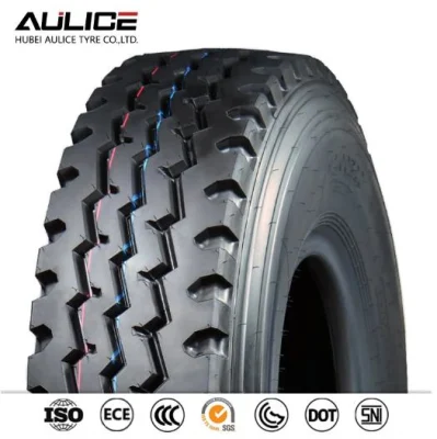  315/80R22.5 11R22.5 12R22.5 8.25R16 Aulice Alta Calidad Neumático de Remolque de Autobús y Camión Resistente de Acero Radial sin Cámara de Cuatro Estaciones de Goma con Certificación ECE GCC SNI DOT