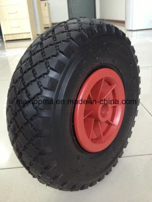  300-4 Aro de plástico de goma de la rueda de carretilla de aire PU