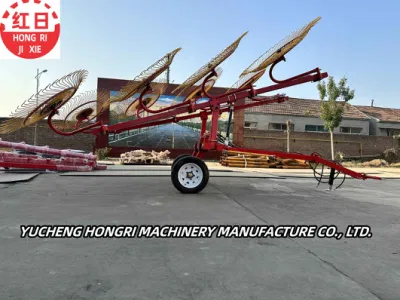  Maquinaria agrícola profesional Finger Wheel rastrillo de heno para uso Con tractores