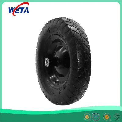  ODM 4.00-8 Wheel Wholesale High Class Heavy Duty Wheelbarrow 4.00-8 Rueda de espuma PU de 16 pulgadas