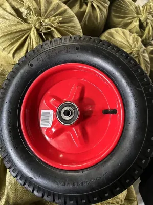 16 pulgadas de 4.00-8 Carretilla de ruedas neumáticas ruedas de goma de neumáticos