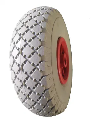  3.00-4 espuma sólida PU rueda libre plana de carro para Wheelbarrow