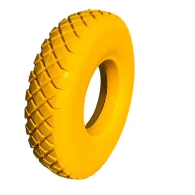  Rueda de la barra de ruedas de 10 pulgadas PU neumático libre de espuma plana 300-4 Rueda sólida