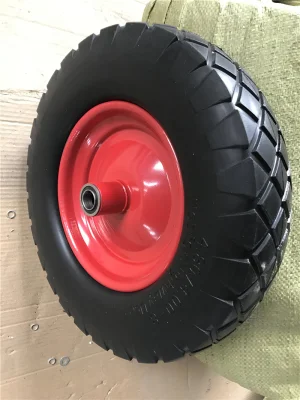  Pneumatic rueda de repuesto con llanta de acero y de la válvula neumática de 4.00-8 Carretilla de mano de la rueda de aire