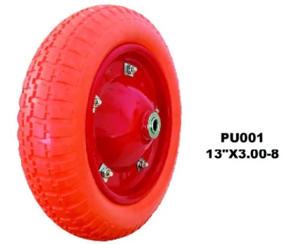 Rueda amarilla de calidad estable PU006 para Wheelbarrow (Mercado de Sudáfrica / Rusia)