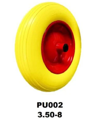 Rueda amarilla de calidad estable PU006 para Wheelbarrow (Mercado de Sudáfrica / Rusia)