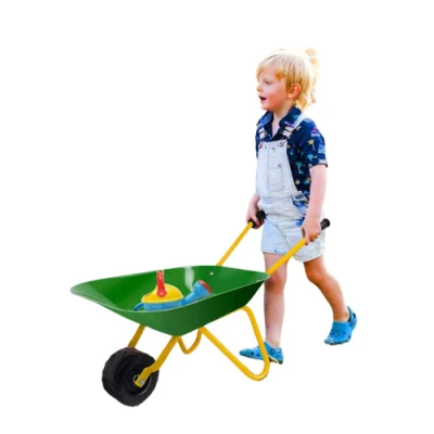  Wb0103 Mini pequeño Acero Metal plástico Jardín de plástico de peso ligero Niños niños Toy Wheelbarrow