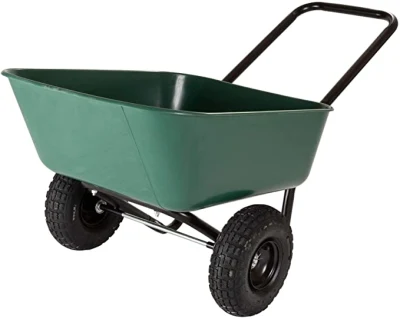  Metal jardín patio de la Utilidad de descarga de vagones de transporte Carro robusto bastidor carretillas transportista Neumático Rueda Primekits para bastidor de acero pesado césped Patio